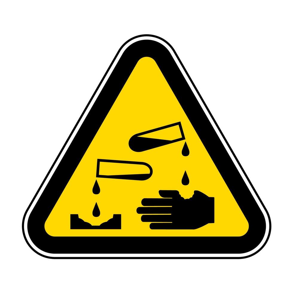 Hazardous substances signs icon flammable skull radioactive hazard corrosive vector