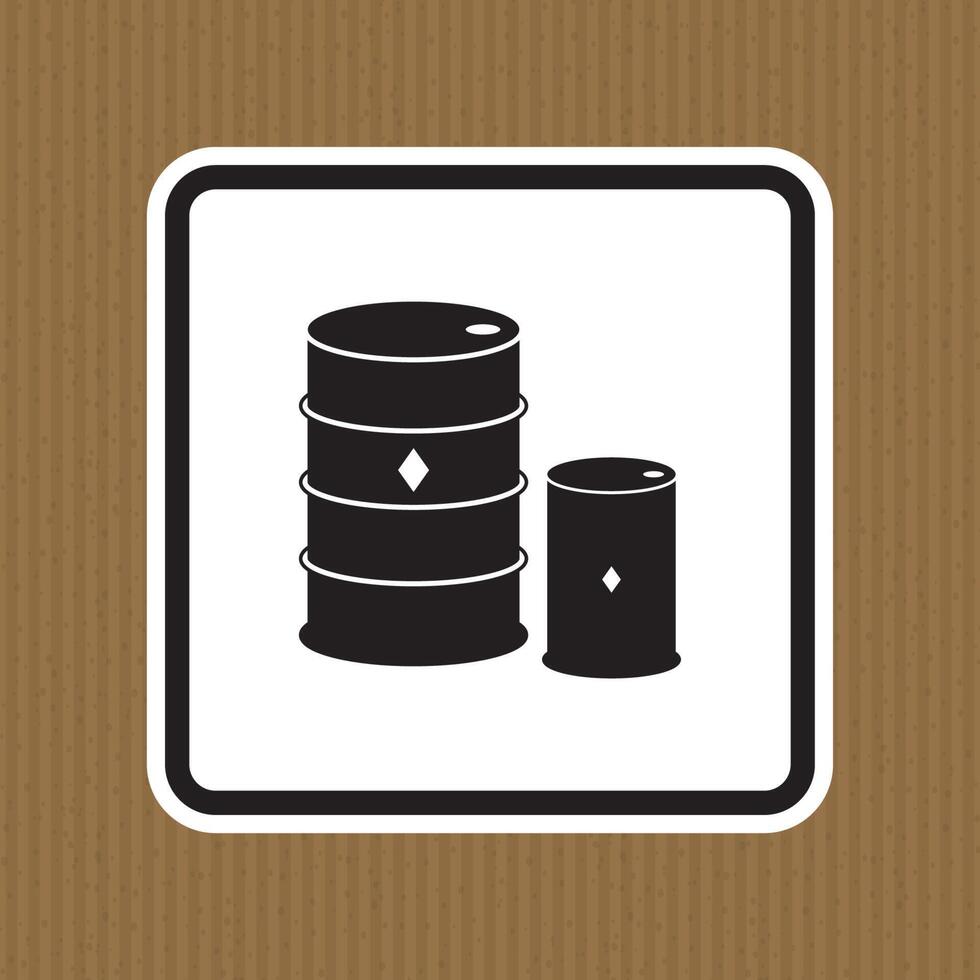 Chemical Drums Black Icon White Background vector