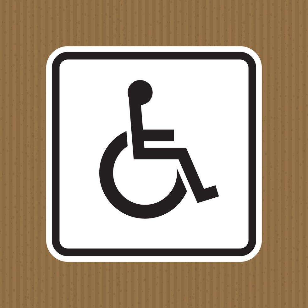 señal de estacionamiento accesible sobre fondo blanco vector