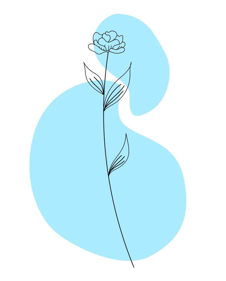Minimalistic line art vector