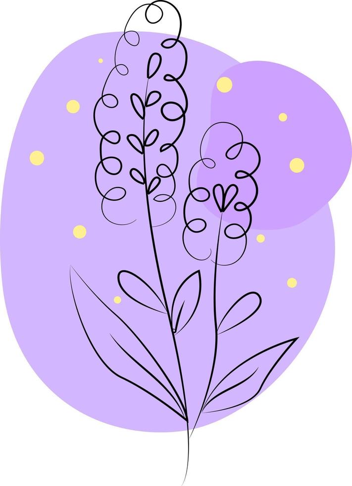 Minimalism art with flower vector