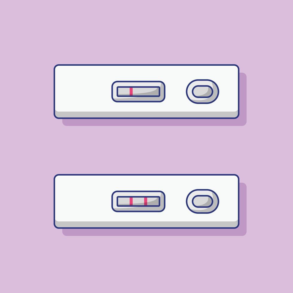 Pregnancy Test Vector Icon Illustration. Medical Equipment Vector. Flat Cartoon Style Suitable for Web Landing Page, Banner, Flyer, Sticker, Wallpaper, Background