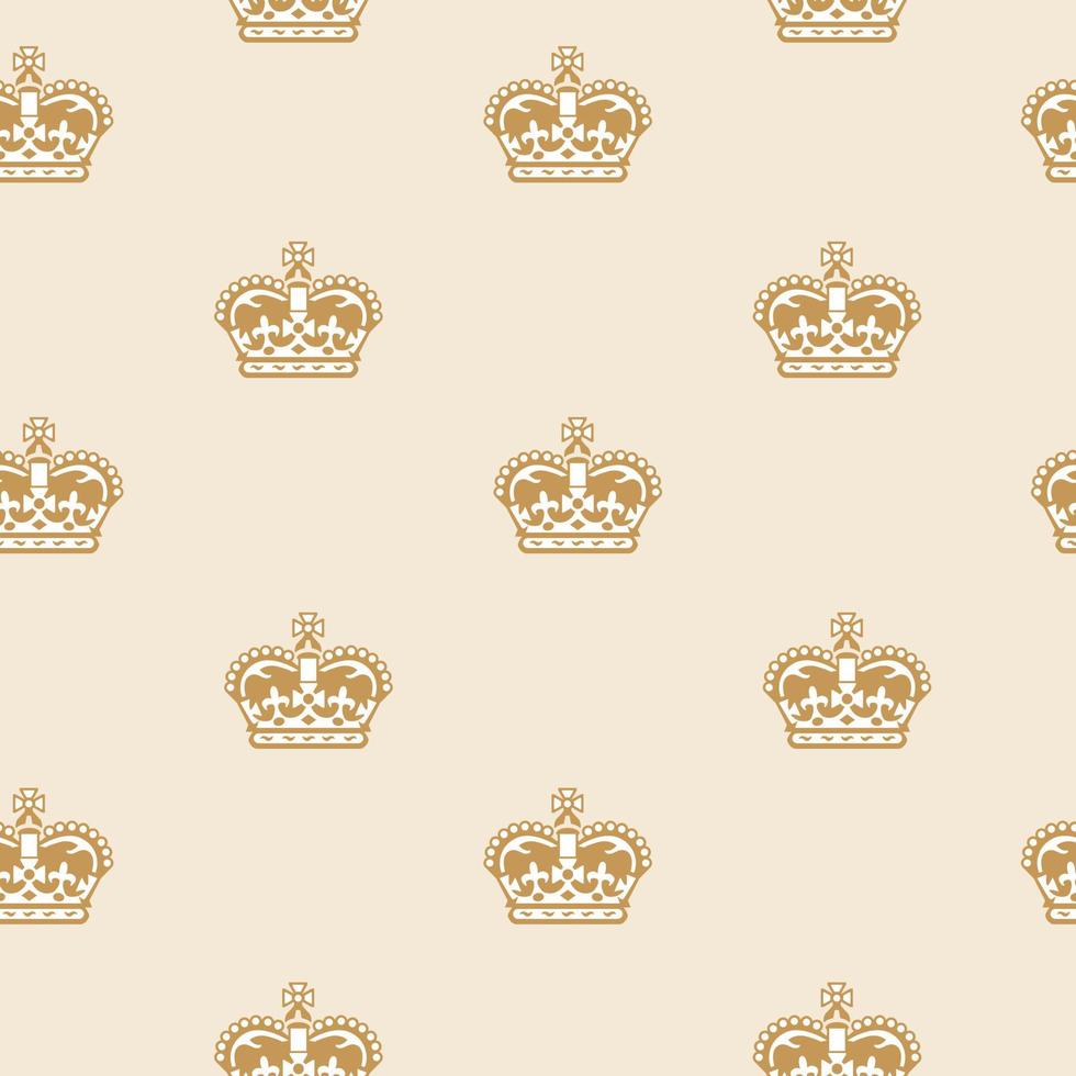 Seamless pattern with crowns vector