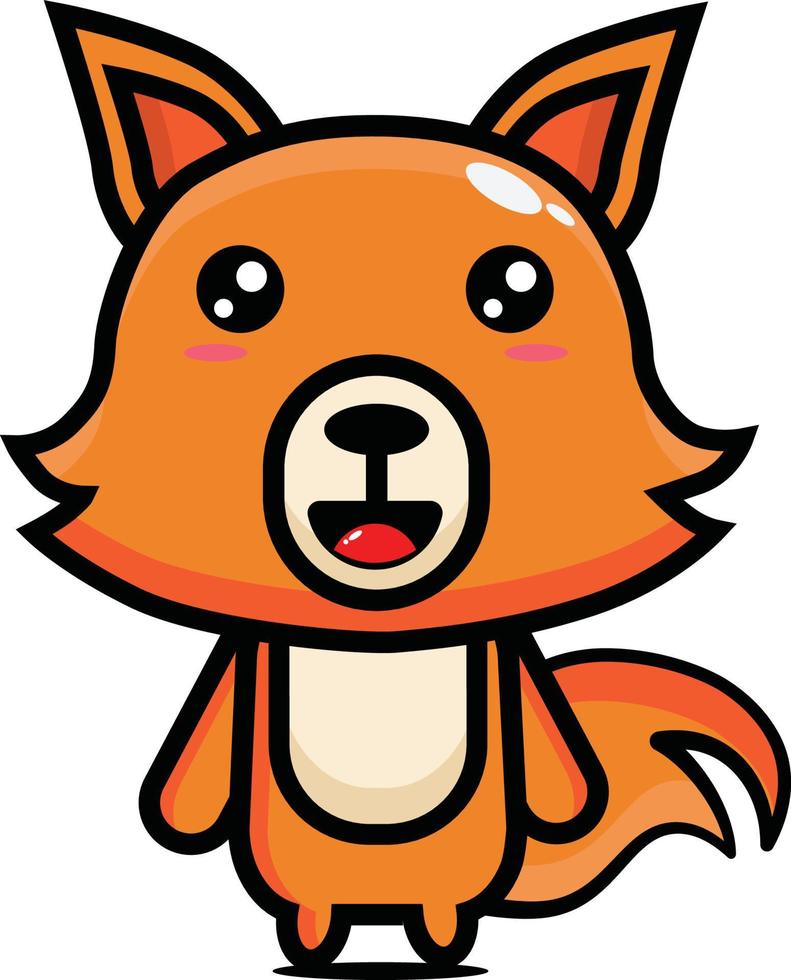 very cute weasel cartoon vector