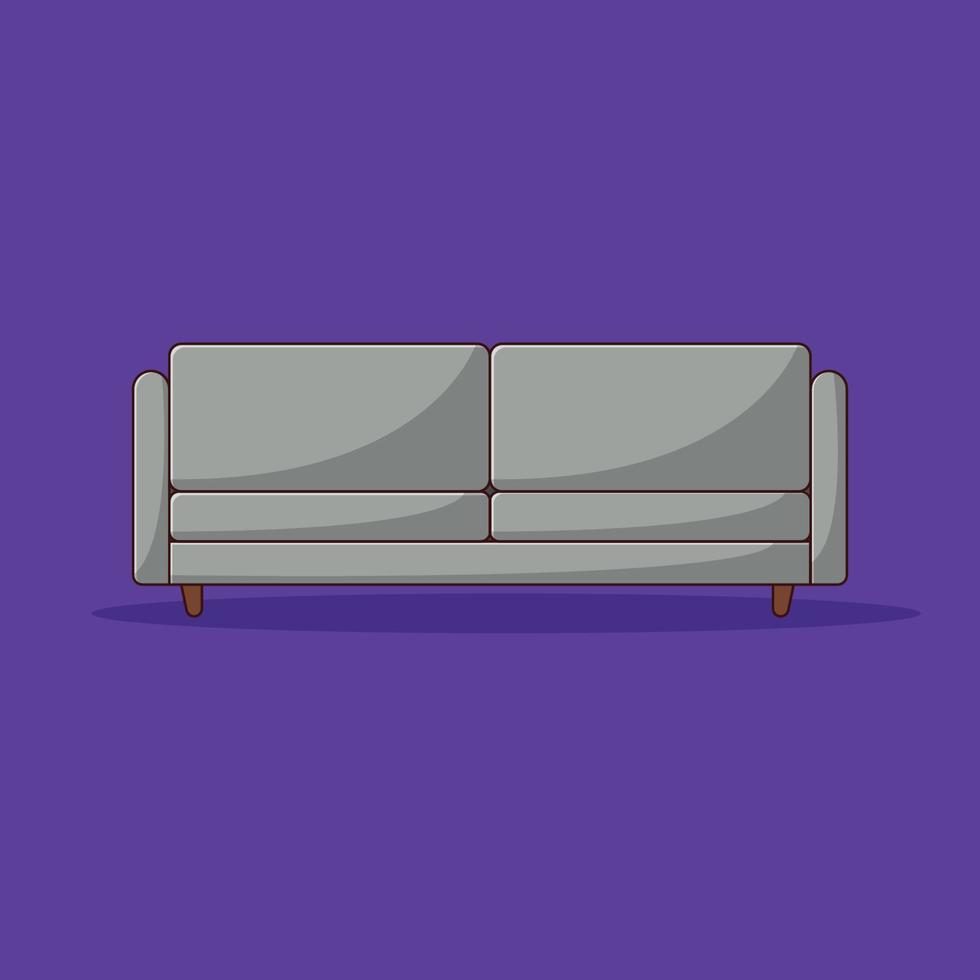 Sofa Vector Icon Illustration. Interior Vector. Flat Cartoon Style Suitable for Web Landing Page, Banner, Flyer, Sticker, Wallpaper, Background