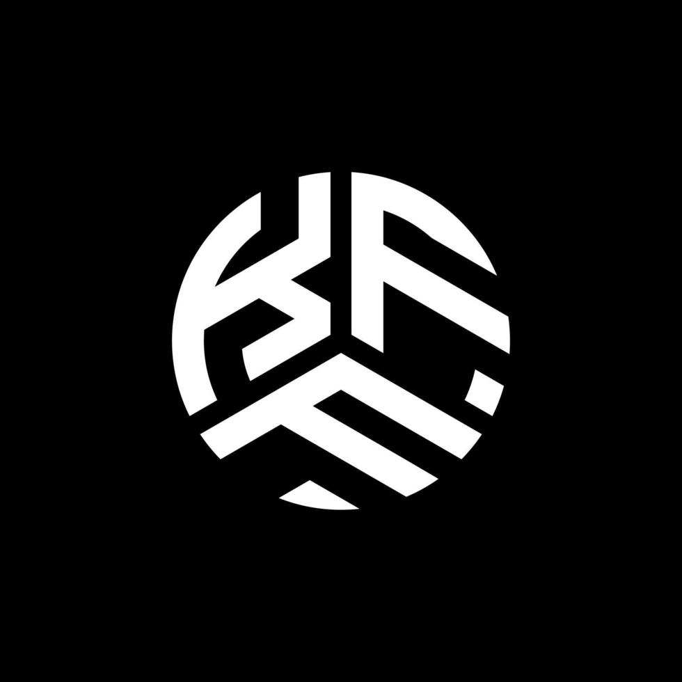 KFF letter logo design on black background. KFF creative initials letter logo concept. KFF letter design. vector