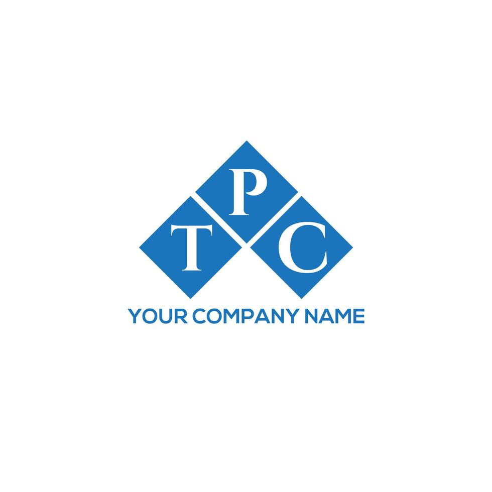 diseño de logotipo de letra tpc sobre fondo blanco. concepto de logotipo de letra de iniciales creativas de tpc. diseño de letras tpc. vector