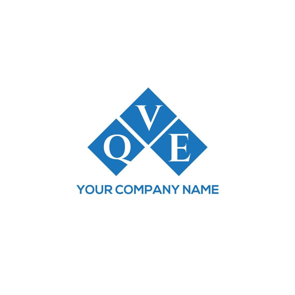 diseño de logotipo de letra qve sobre fondo blanco. qve concepto creativo del logotipo de la letra inicial. qve diseño de letras. vector