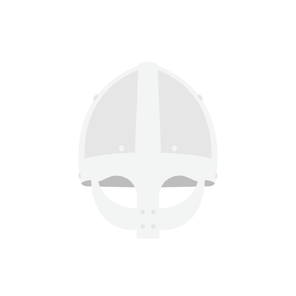 Viking Helmet Flat Illustration. Clean Icon Design Element on Isolated White Background vector