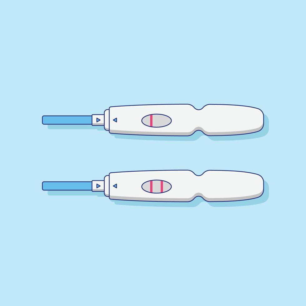 Pregnancy Test Vector Icon Illustration. Medical Equipment Vector. Flat Cartoon Style Suitable for Web Landing Page, Banner, Flyer, Sticker, Wallpaper, Background