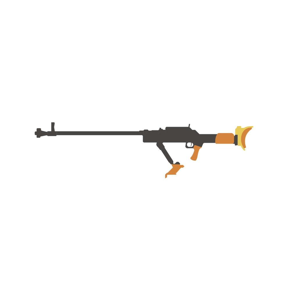 Anti Tank Rifle Flat Illustration. Clean Icon Design Element on Isolated White Background vector