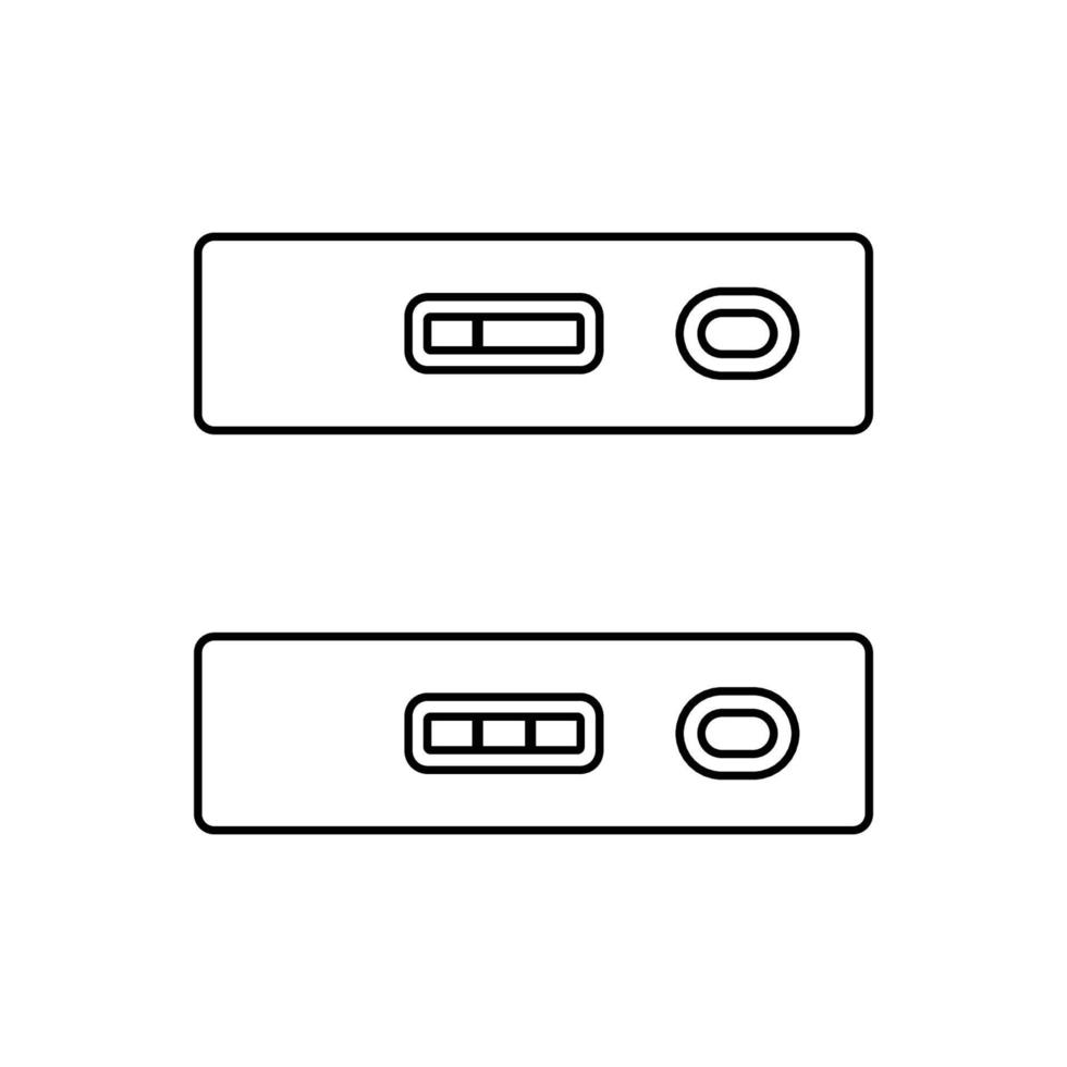 Pregnancy Test Outline Icon Illustration on Isolated White Background vector