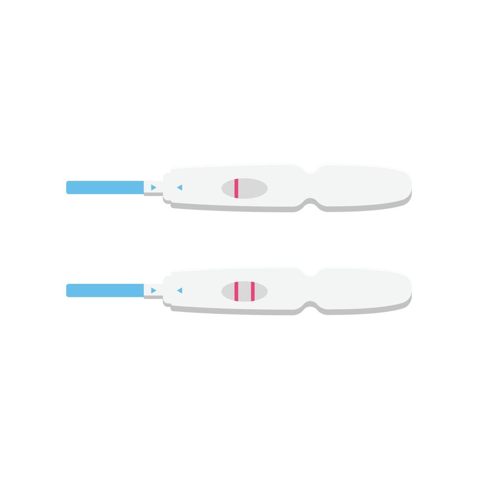 ilustración plana de prueba de embarazo. elemento de diseño de icono limpio sobre fondo blanco aislado vector