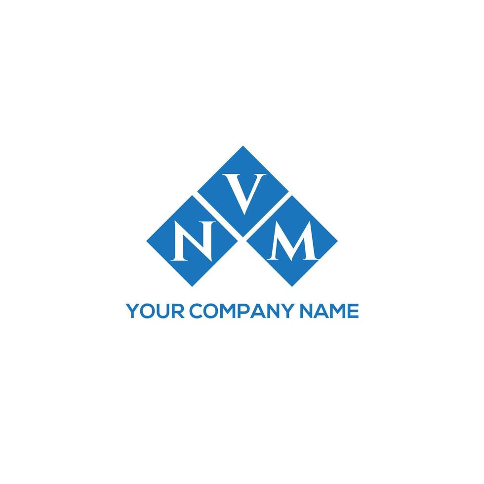 NVM letter logo design on white background. NVM creative initials letter logo concept. NVM letter design. vector