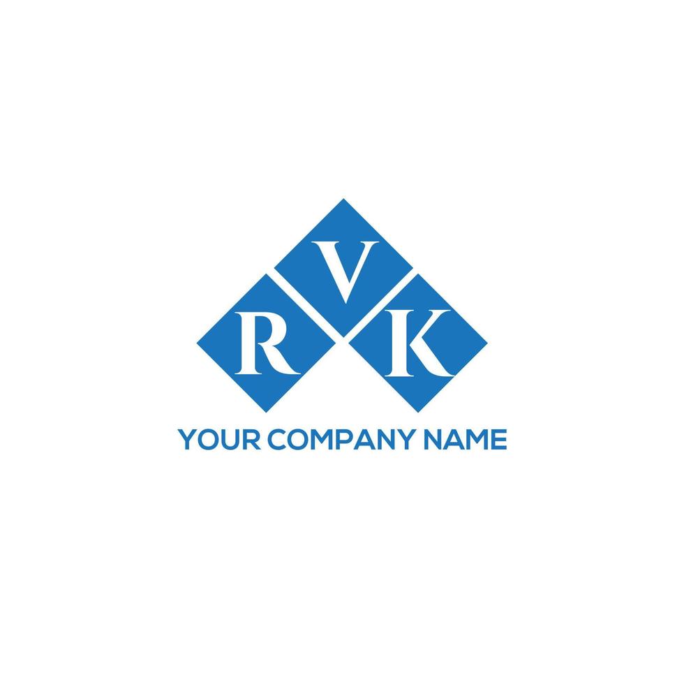 diseño de logotipo de letra rvk sobre fondo blanco. concepto de logotipo de letra de iniciales creativas rvk. diseño de letras rvk. vector