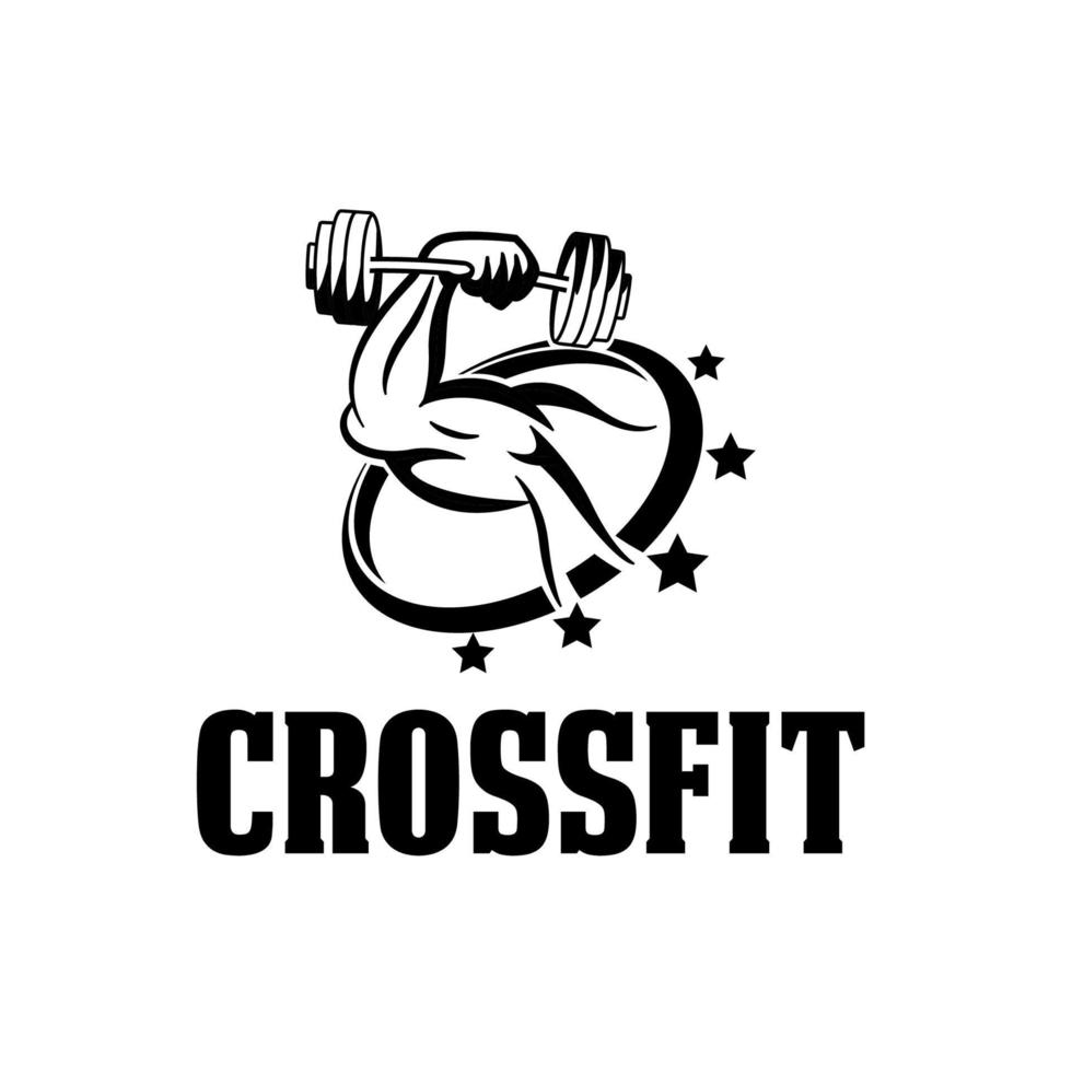 Crossfit logo design template vector