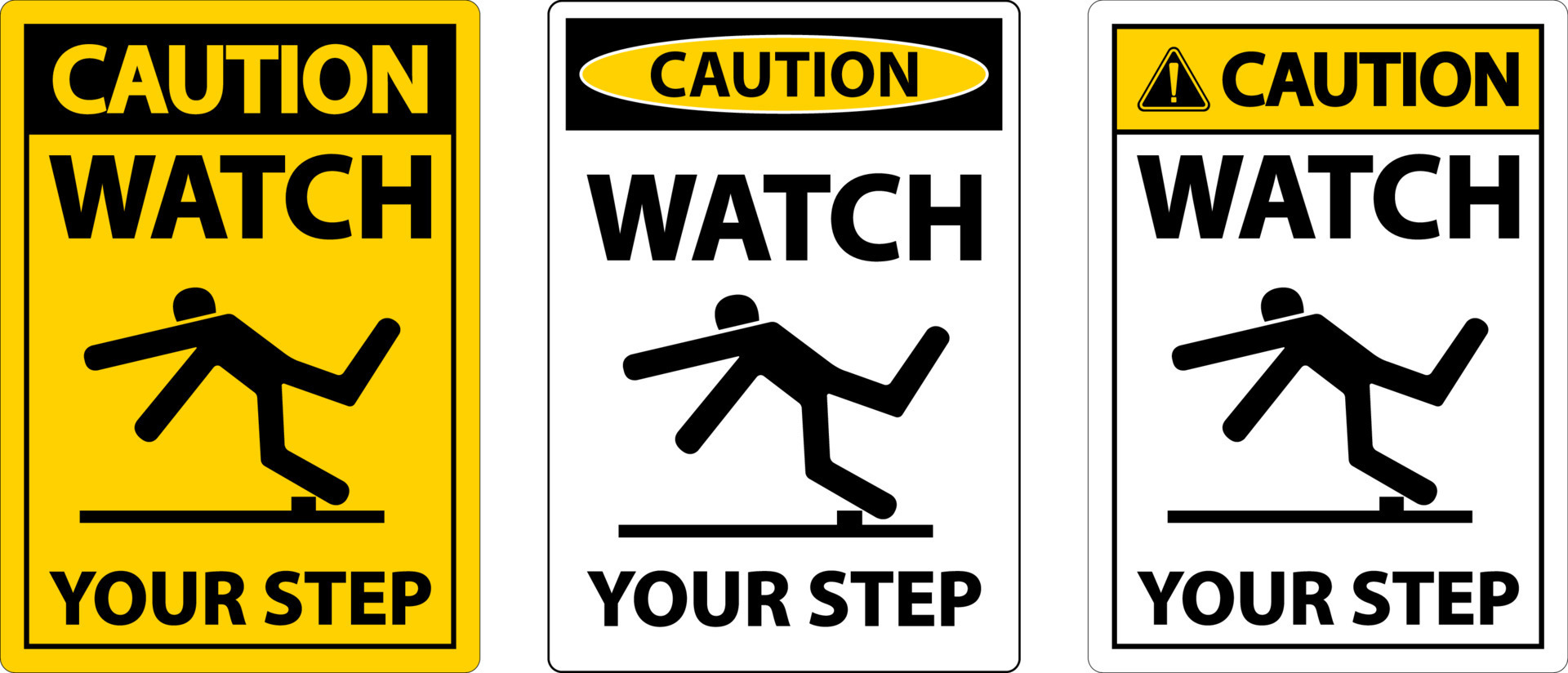 Caution Watch Your Step Vector Art Icons And Graphics For Free Download