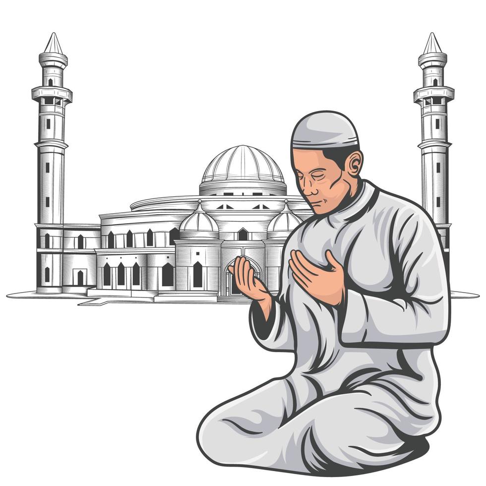 Moeslim Pray vector