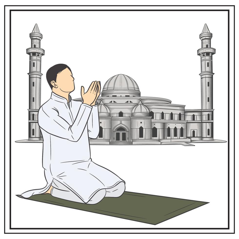 vector de oración musulmana