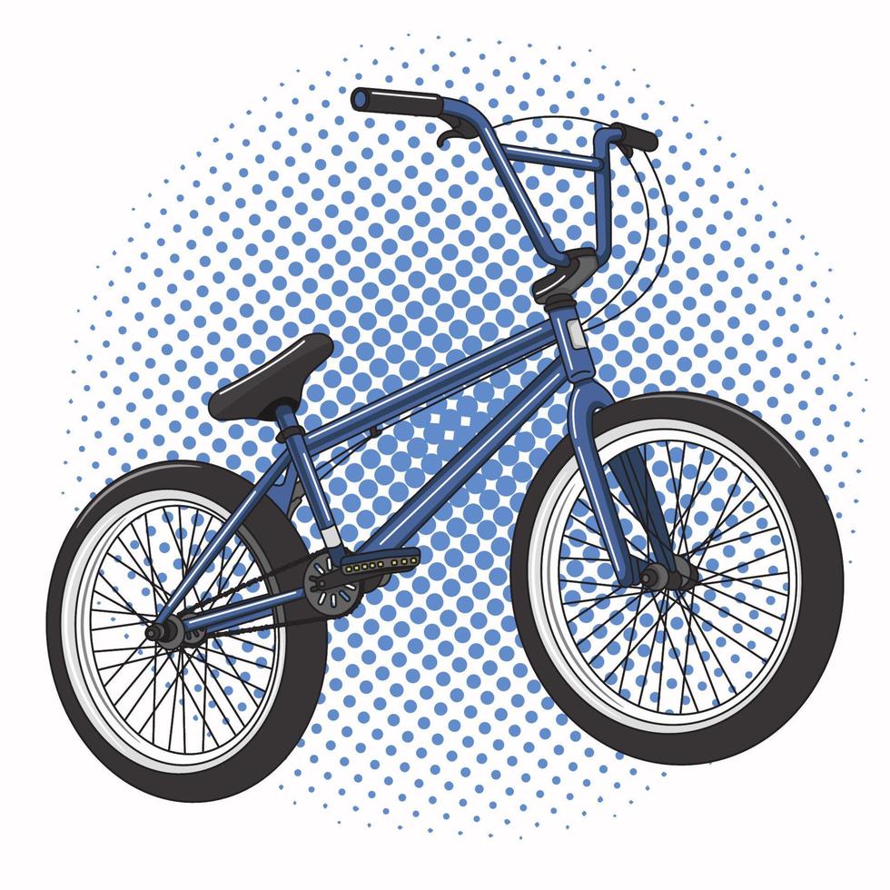 blue bike vector