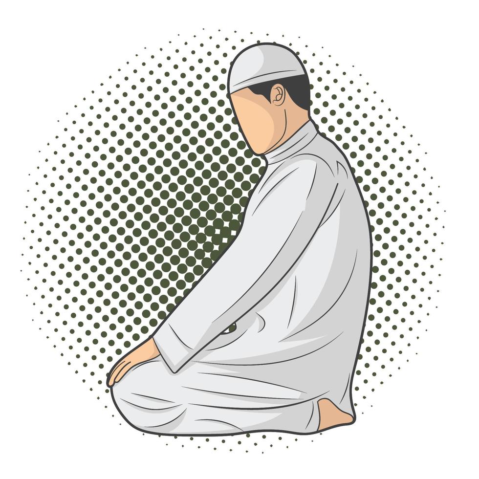 Man pray movement vector