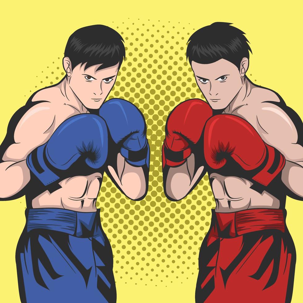 ilustración vectorial de boxeo vector