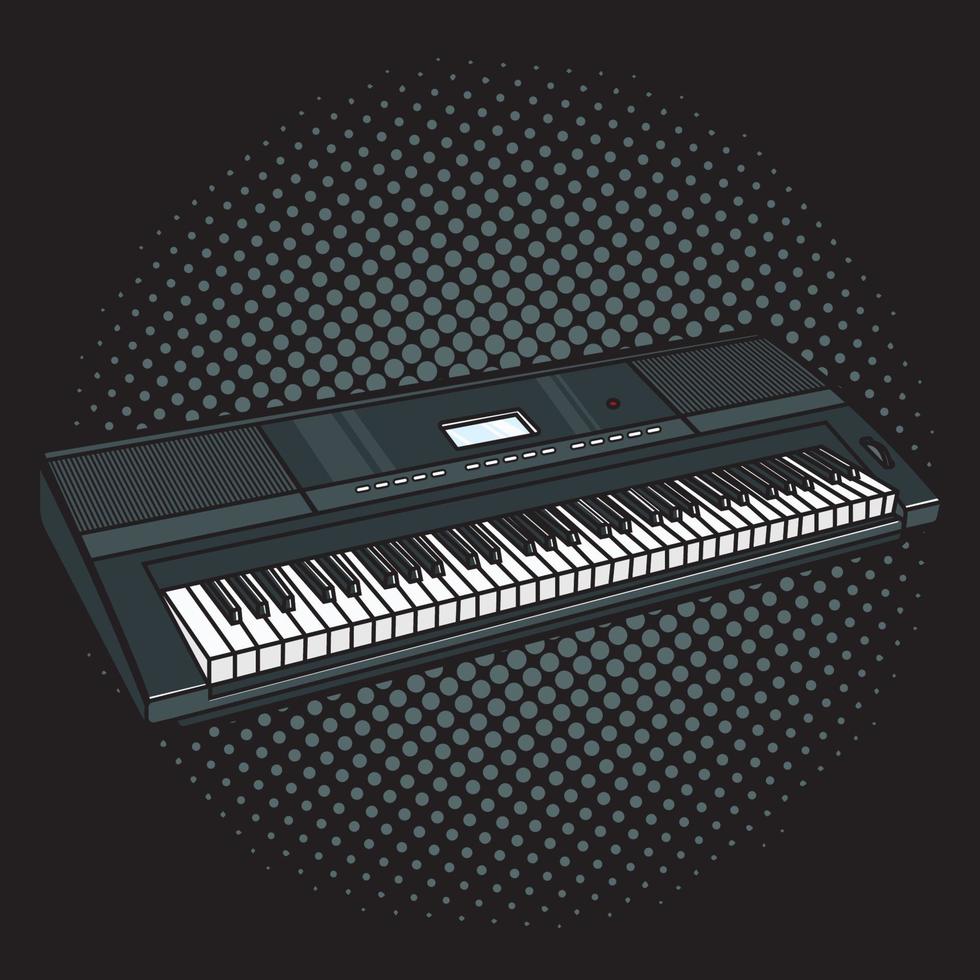 música de piano de teclado vector