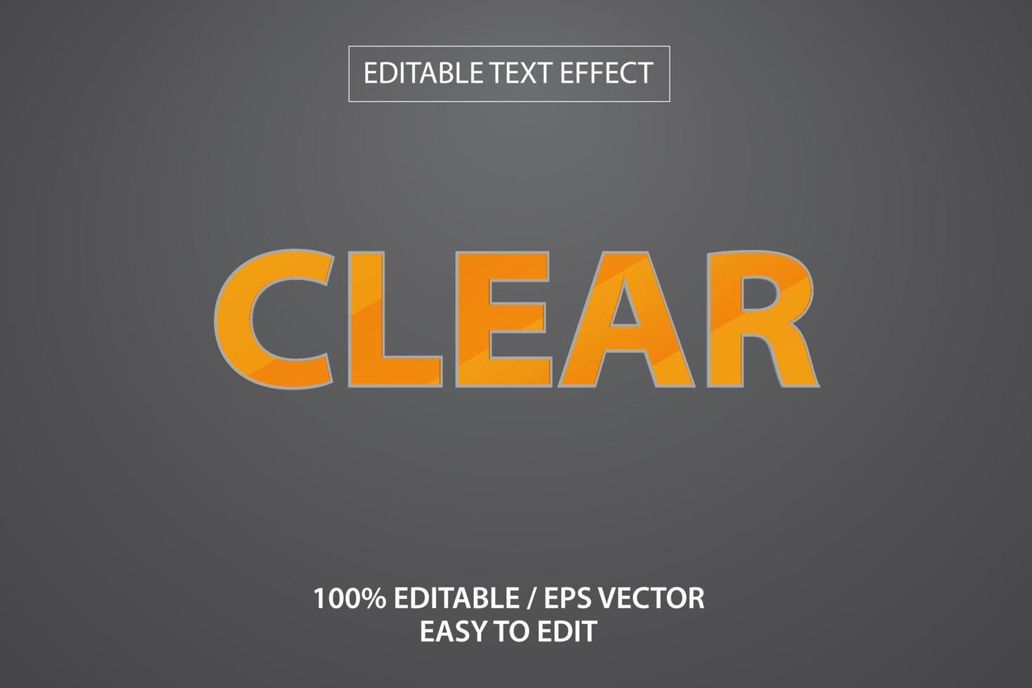 clear yello text effect premium vector