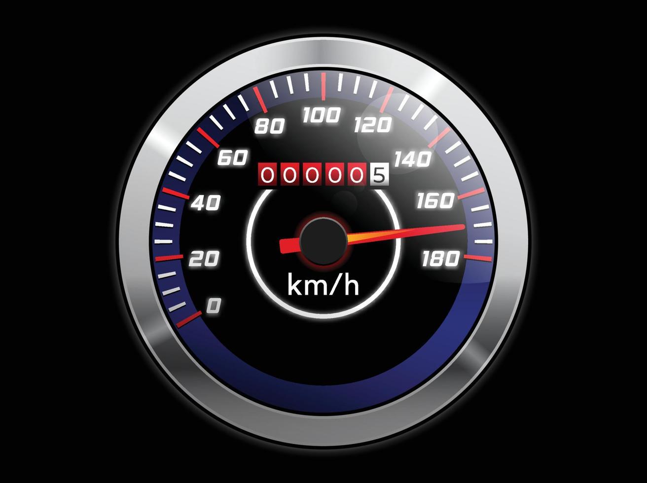 realistic speedometer illustration vector