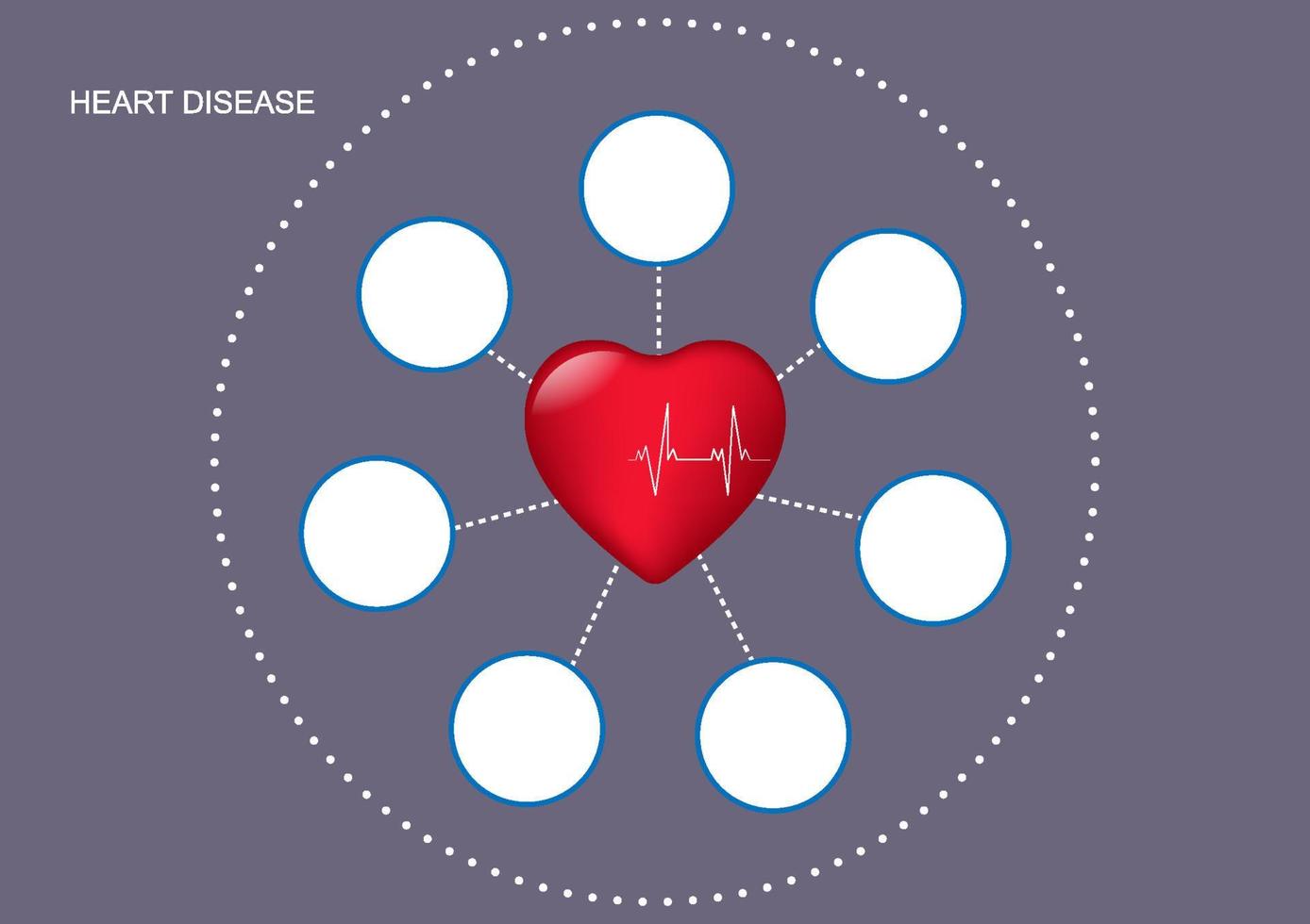 corazón de dibujo gráfico, para el concepto de presentación ilustración de vector de enfermedad cardíaca