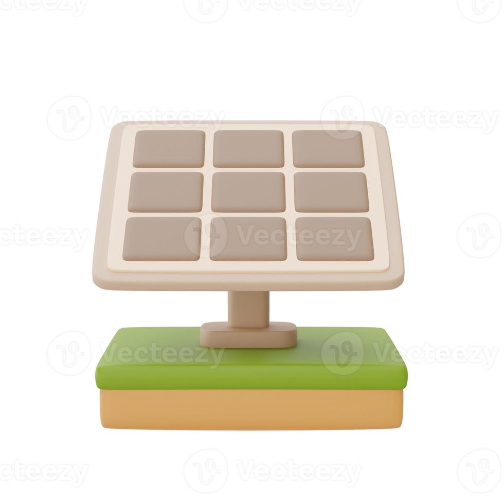3d solar panels,Alternative source of electricity concept,eco friendly,clean energy,3d rendering. photo