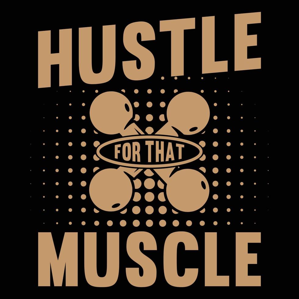 prisa por ese diseño de camiseta de tipografía de fitness de gimnasio muscular vector