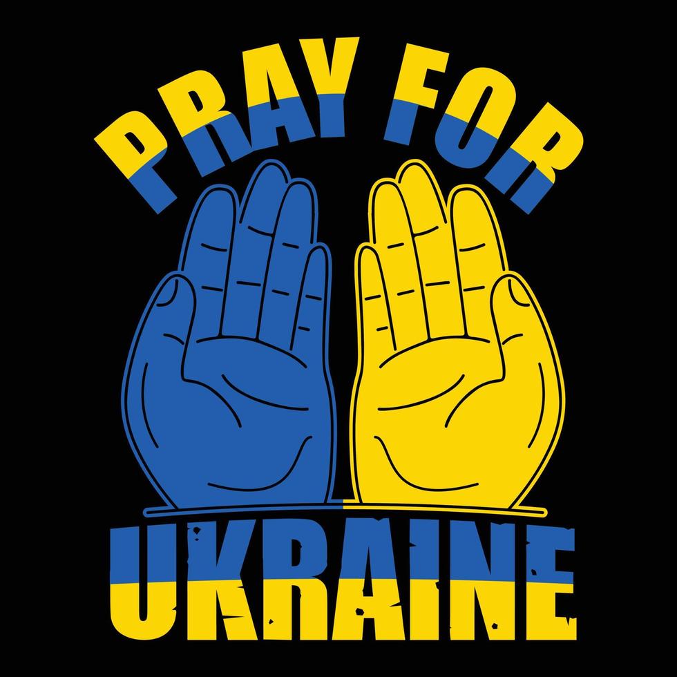 Pray for Ukraine template, new t-shirt design, vector, shirts, trend, element vector