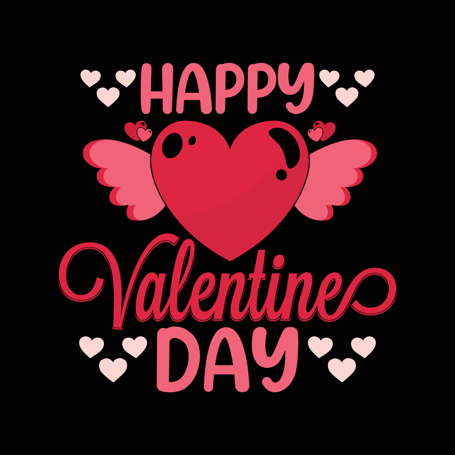 Happy Valentine day. Valentines Day vector handdrawn heart