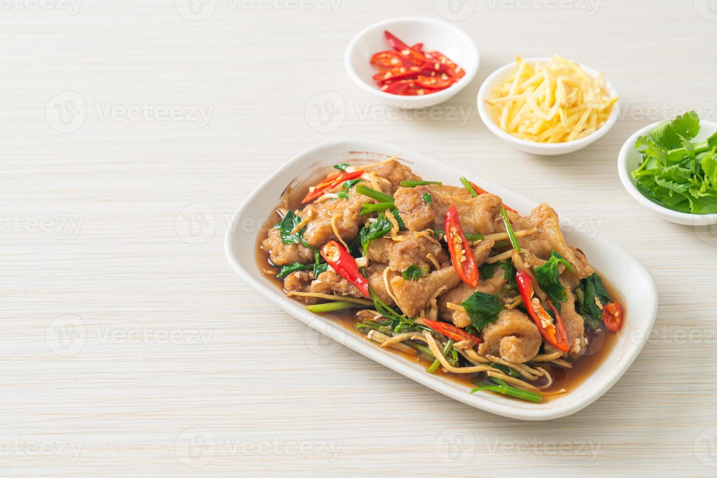 Stir Fried Fish with Chinese Celery 7800128 Stock Photo at Vecteezy