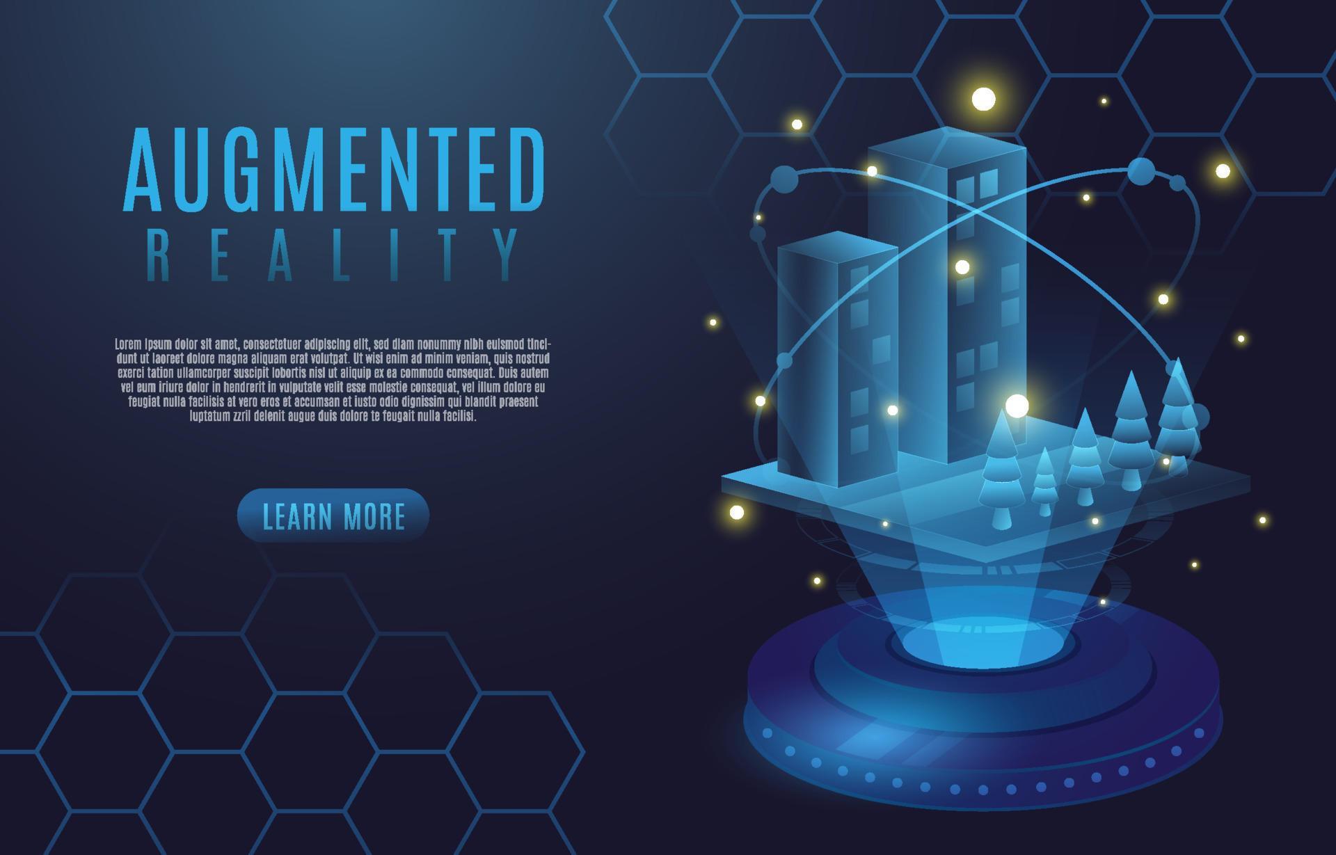 Augmented Reality Background Concept 7800209 Vector Art at Vecteezy