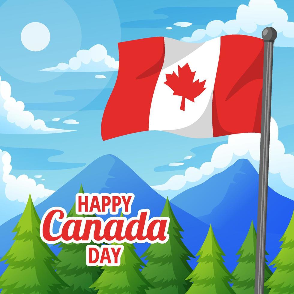 Happy Canada Day Concept vector