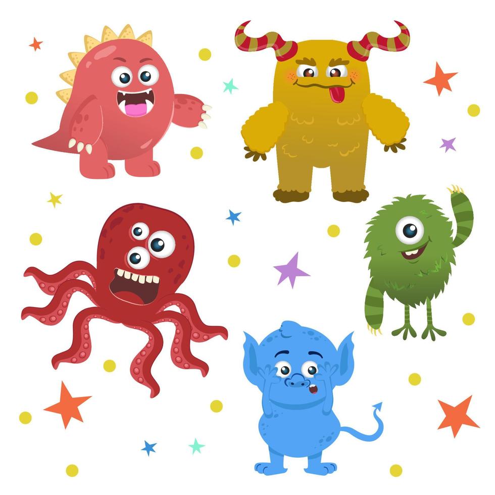 Monster Character Collection vector