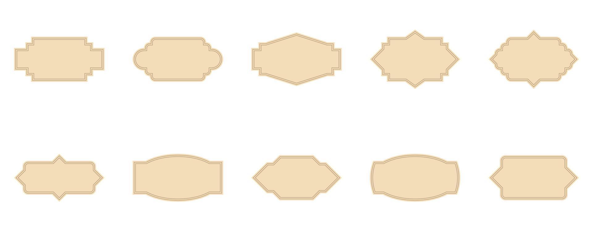 Beige vintage label. Vintage frame. vector
