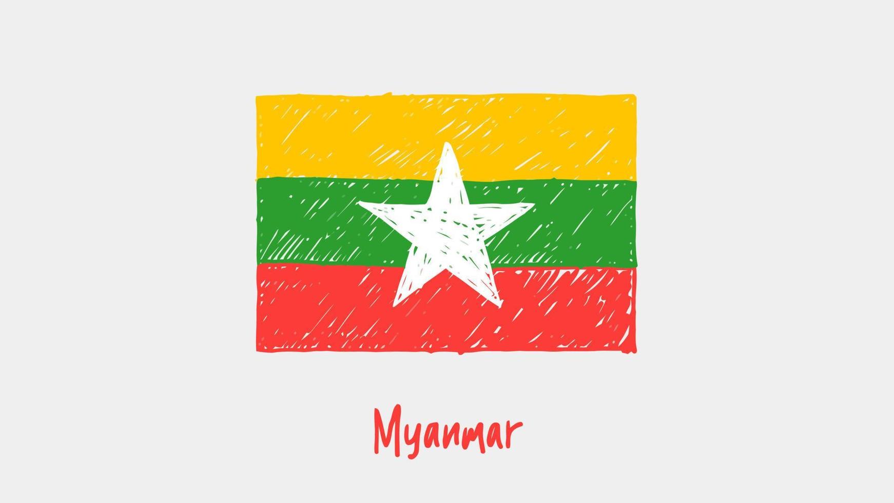 marcador de bandera nacional de myanmar o vector de ilustración de dibujo a lápiz 7800989 Vector en Vecteezy marcador de bandera nacional de myanmar o vector de ilustración de dibujo a lápiz 7800989 Vector en Vecteezy