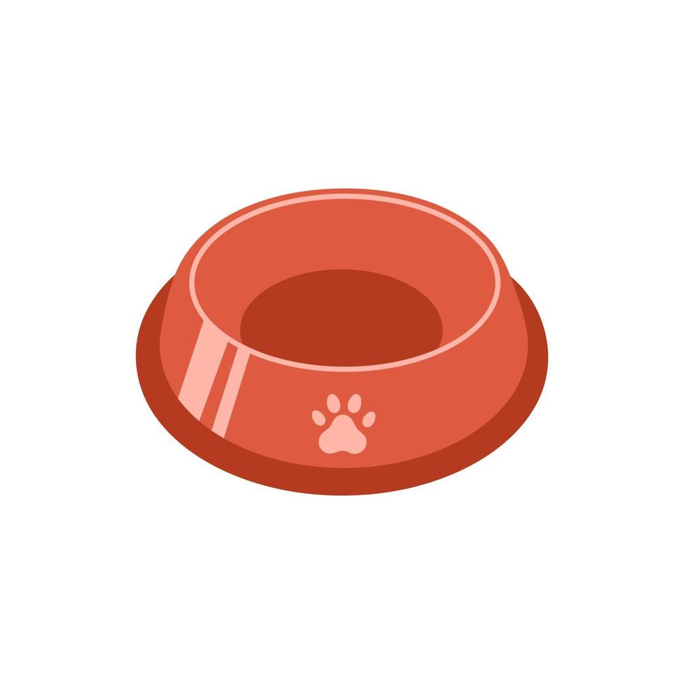 tazón de agua para mascotas de perro y gato en estilo plano, ilustración vectorial. silueta de color de cuenco animal para impresión y diseño. elemento azul aislado sobre fondo blanco. icono gráfico, símbolo de alimentación de mascotas vector