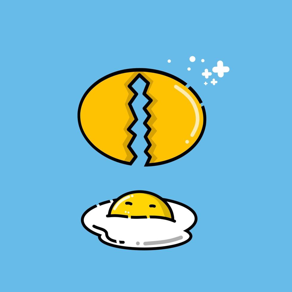 vector de ilustración de huevo, icono de comida, perfecto para imprimir, etc.