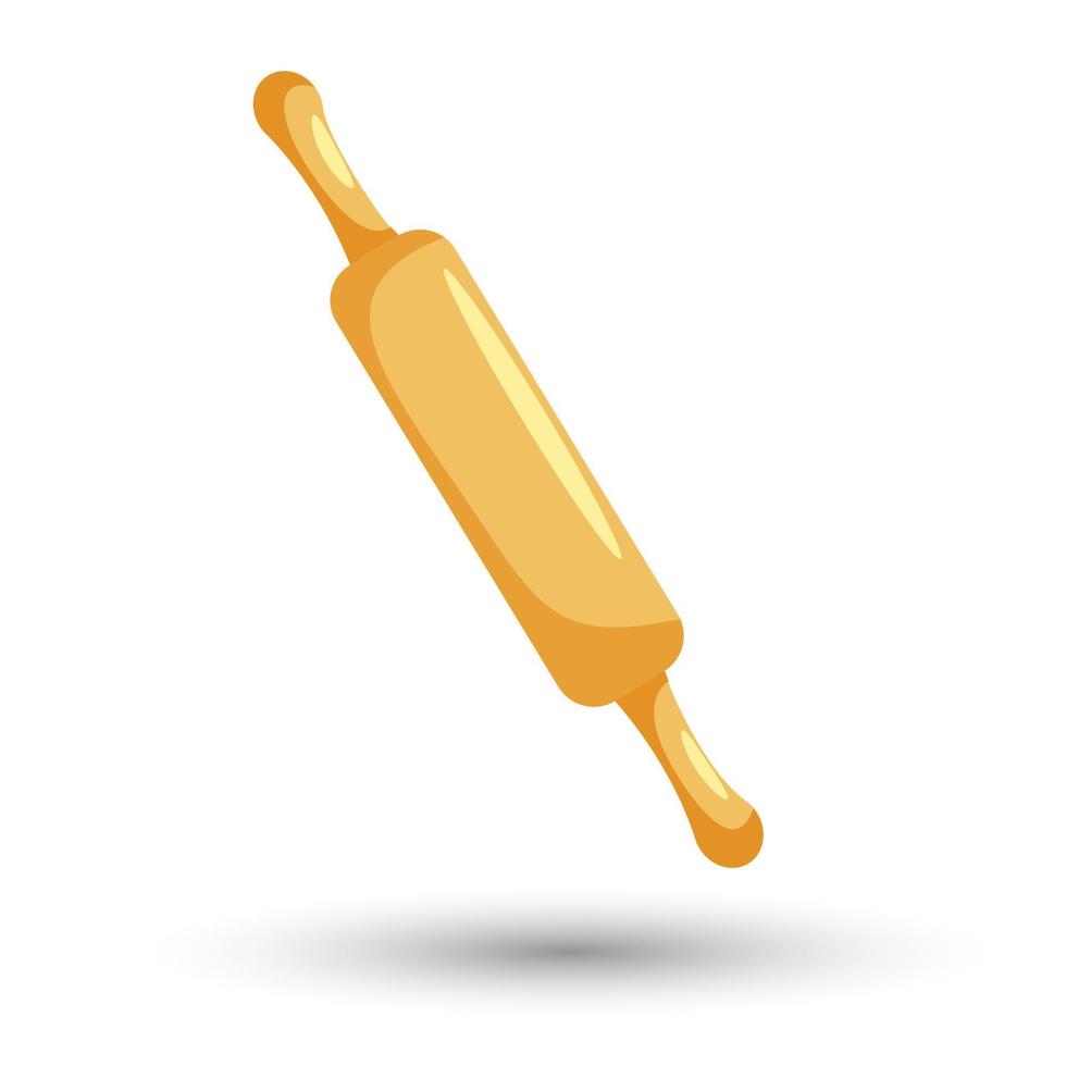 Cartoon rolling pin. Kitchen utensil. vector