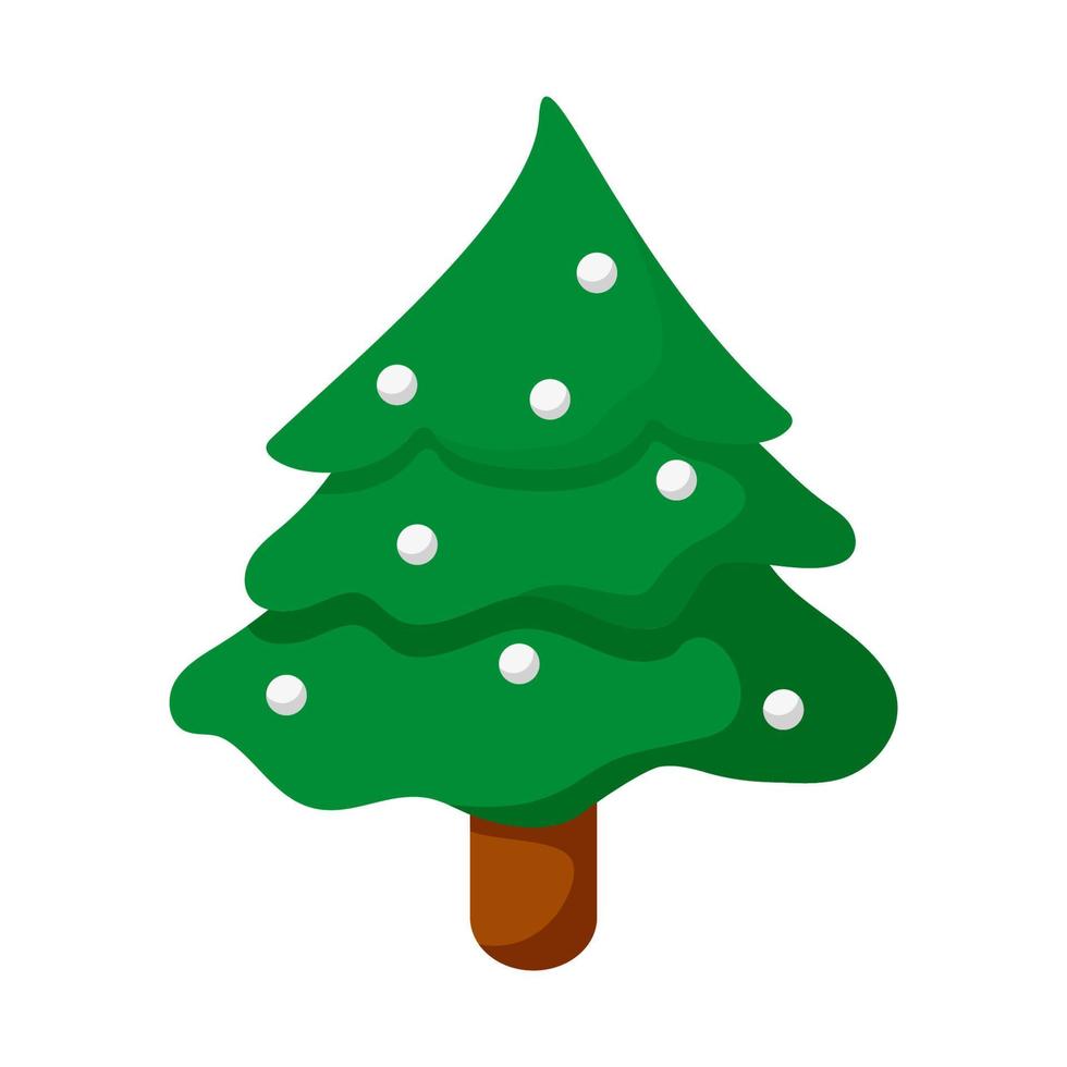 lindo árbol de navidad vectorial. vector