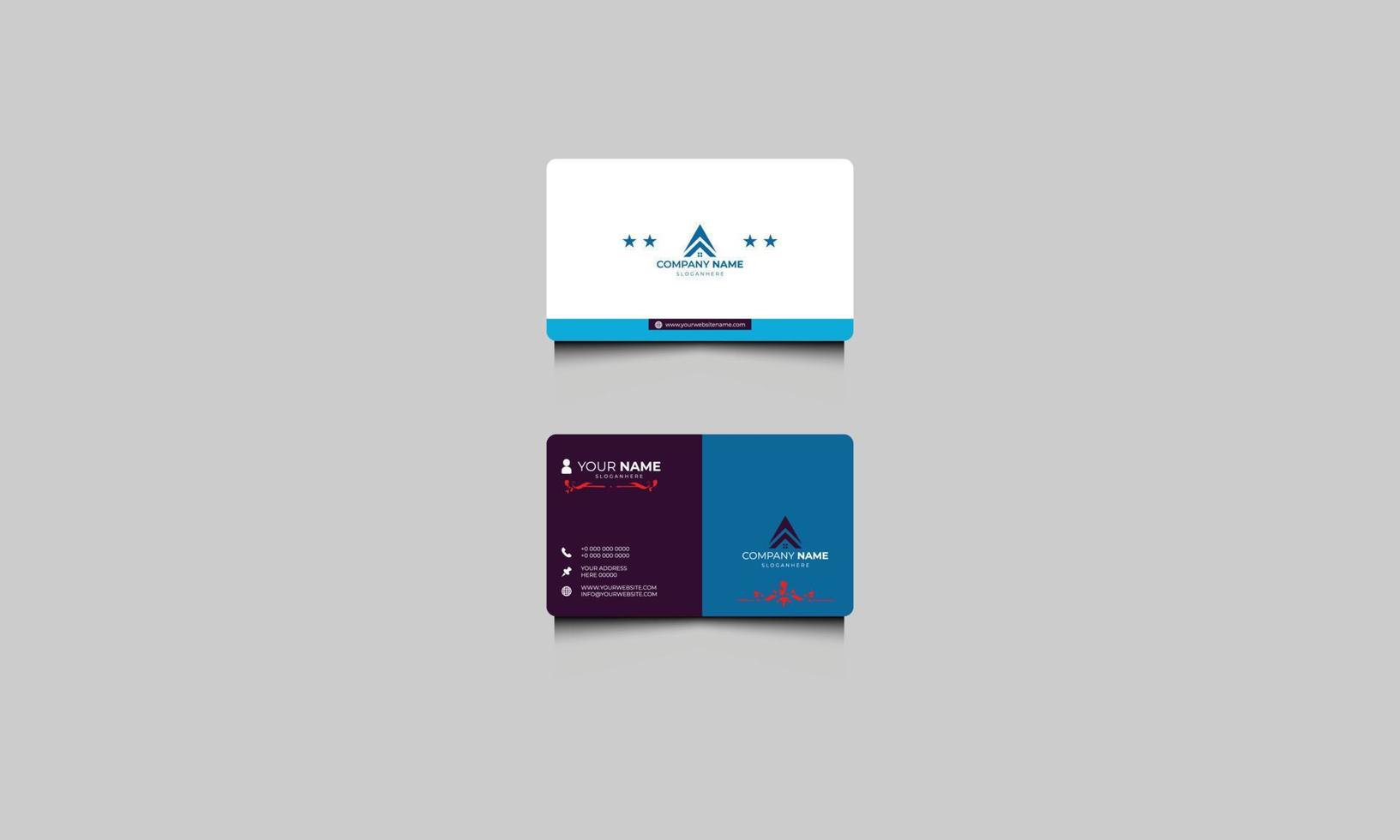 Modern Business Card -Creative And Clean Business Card Template Corporate. vector