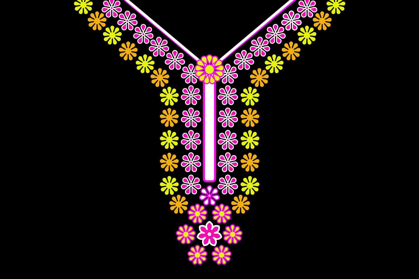 Traditional geometric ethnic pattern,flora embroidered design fashion vector