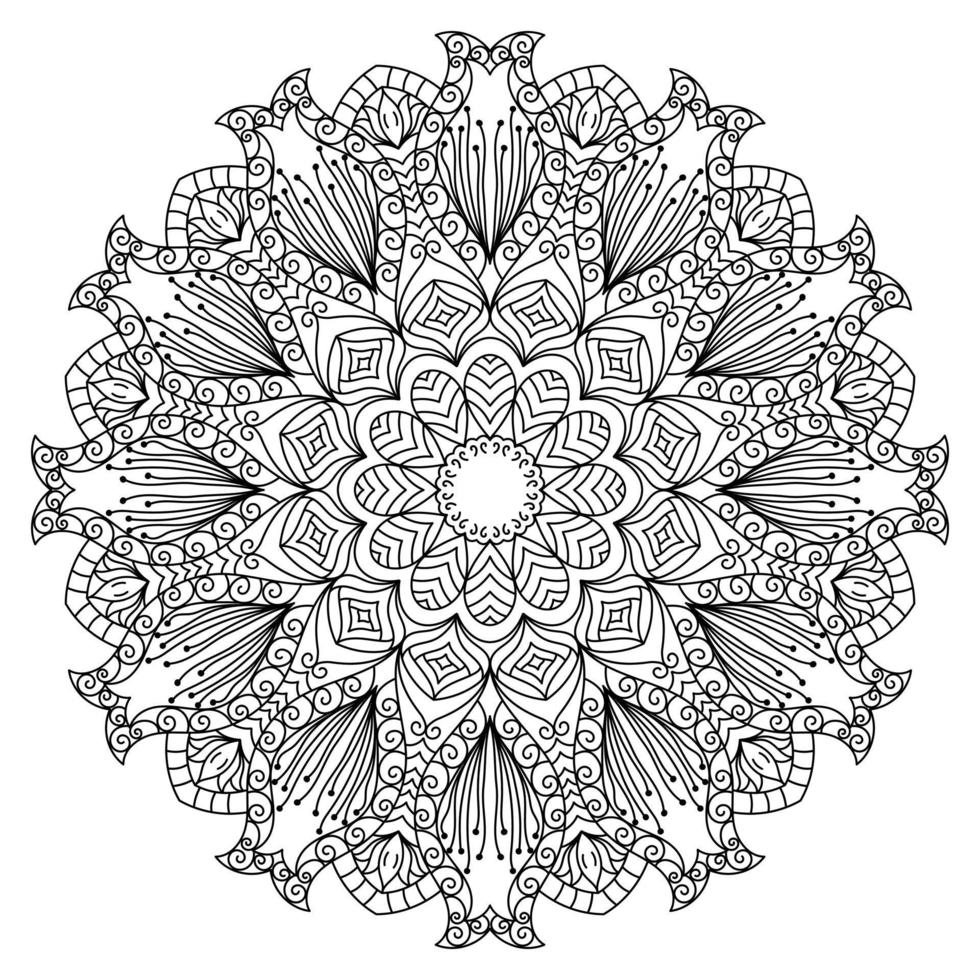 diseño de mandala para libros de colorear. adornos redondos decorativos mandala vintage. fondos islámicos elementos decorativos vintage patrón oriental. vector