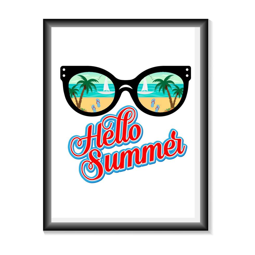 Summer T-shirt vector, Summer svg design vector T-Shirts, Mugs, Bags, Poster and Cards