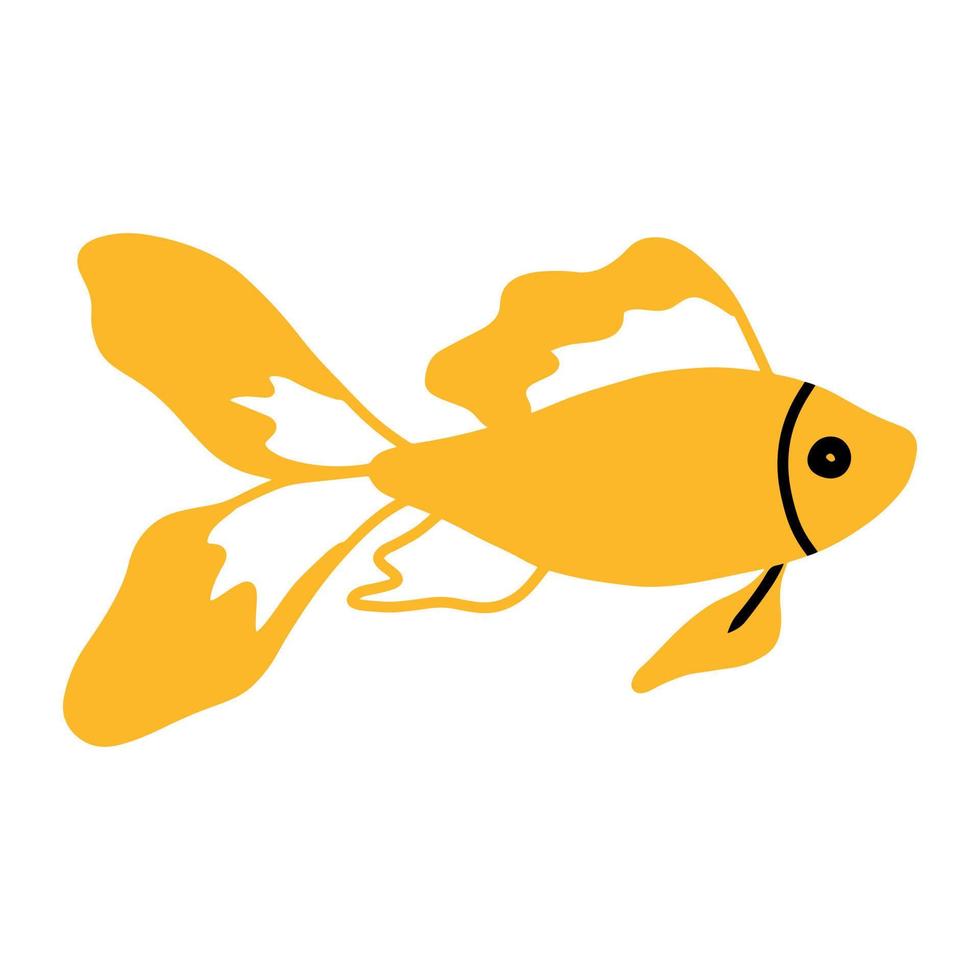 pez dorado dibujado a mano. ilustración vectorial vector