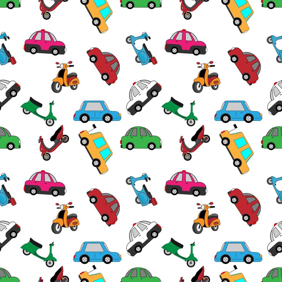 cute car pattern design vector